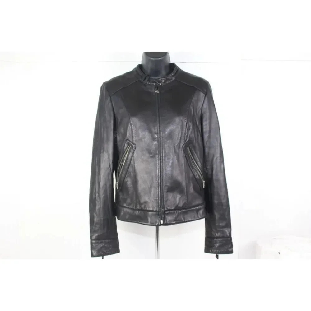 ladies Brown DANIEL HECHTER Leather jacket size XL